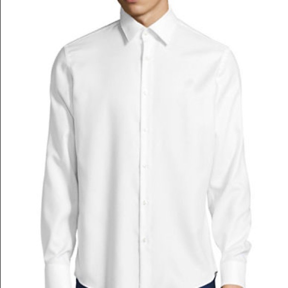 Hugo Boss C-Enzo Regular-Fit Sport Shirt-WHITE-EU 39/US 15.5
